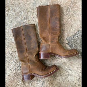 FRYE Campus 14L Dark Brown Leather Womens Boots